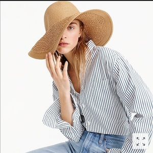 J. CREW TEXTURED SUMMER STRAW HAT